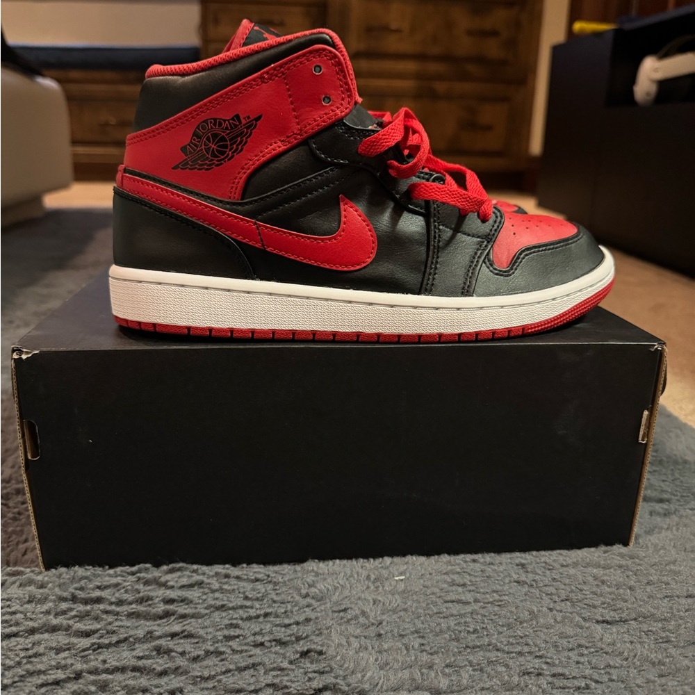 Jordan Black and Red Sneakers